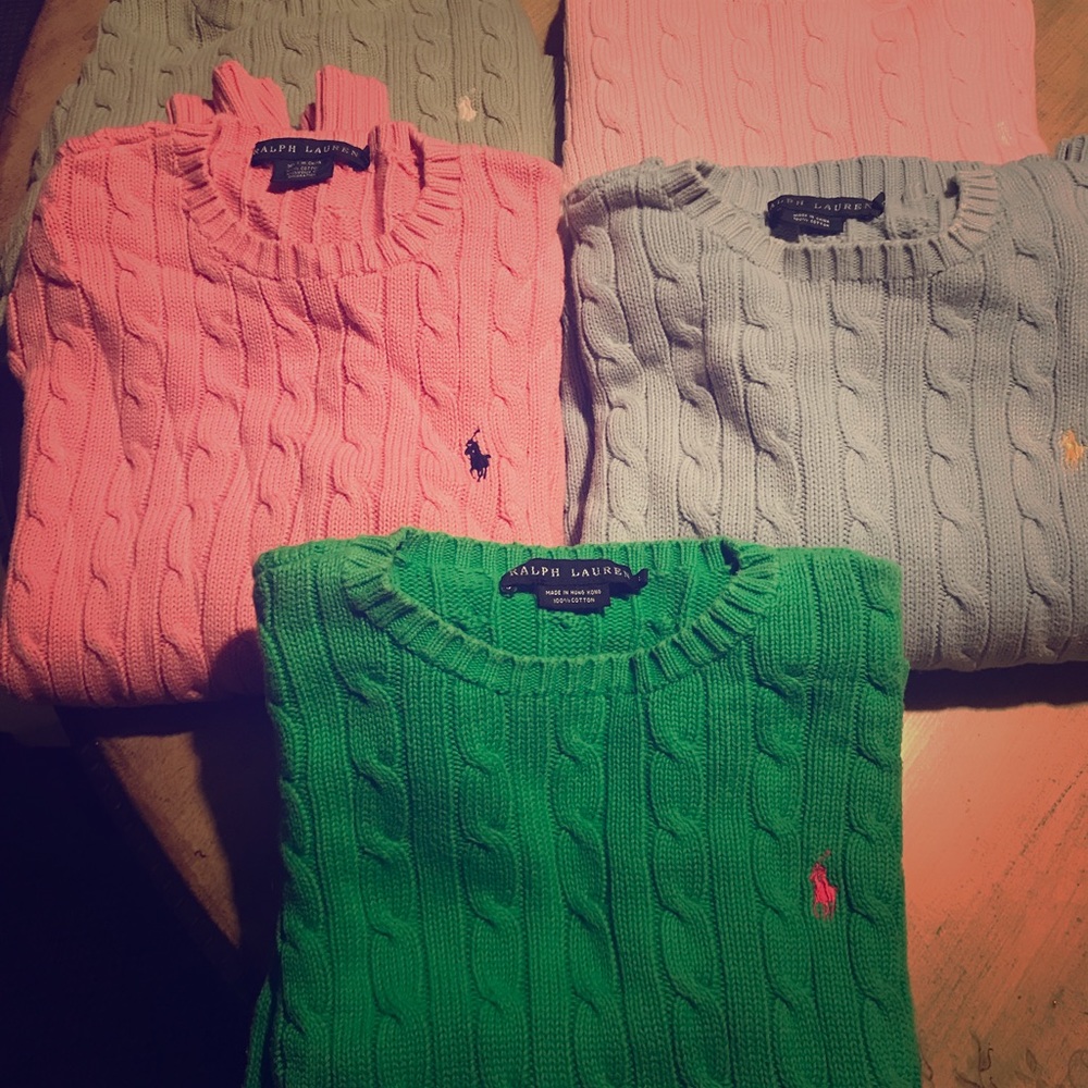 Ralph Lauren cotton sweaters,  price is for 1